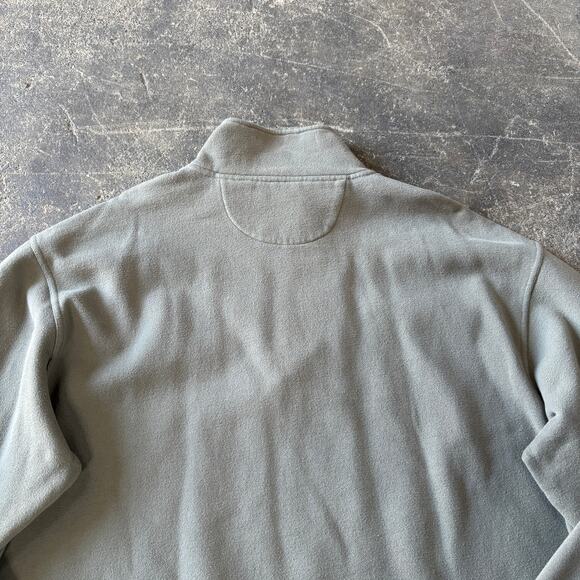 Izod Sweater Mens XL Green Embroidered Logo 1/4 Zip Sweatshirt Mock Neck - Picture 5 of 9